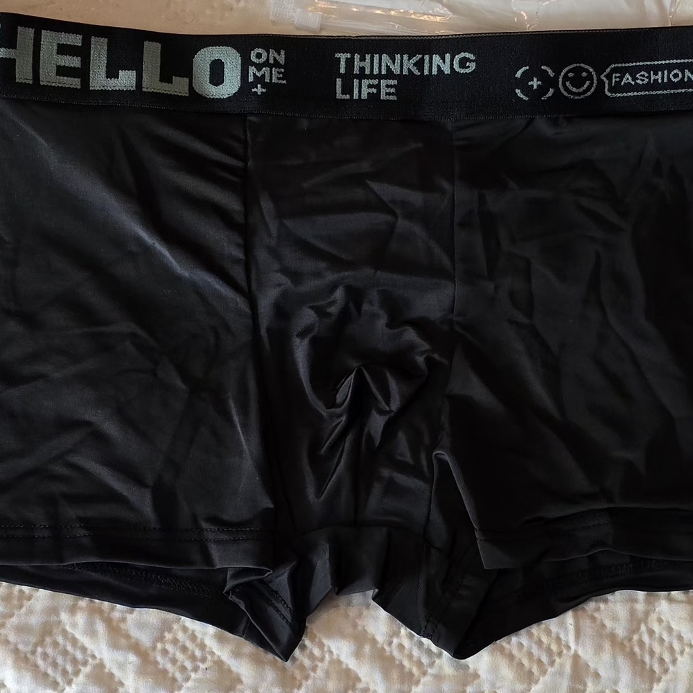 Hello Fashion Black Boxer Briefs for Men. Size Medium.